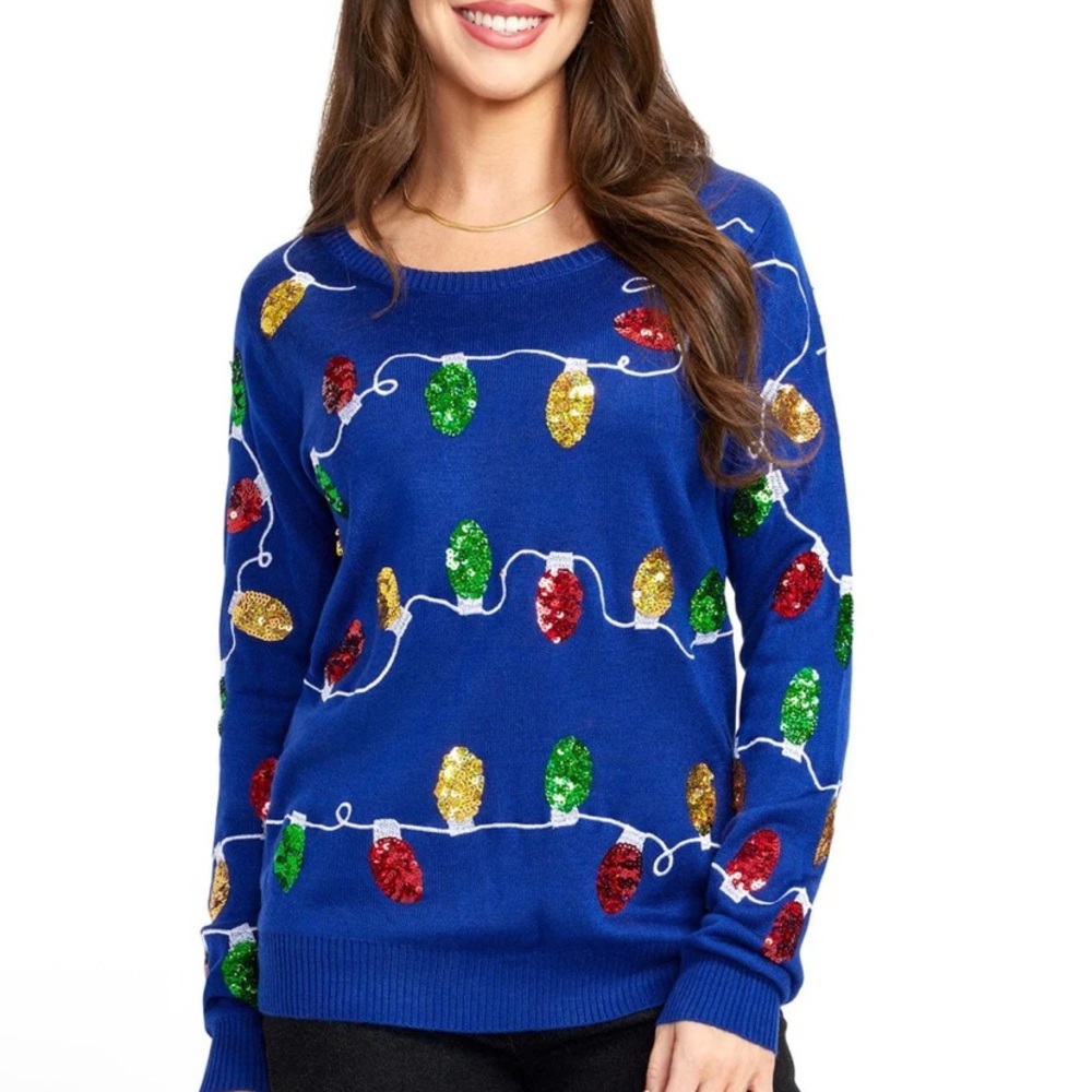 Tipsy Elves WOMEN'S CHRISTMAS LIGHTS CHRISTMAS SWEATER
